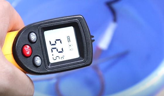 Testing temperature of pt100 sensor