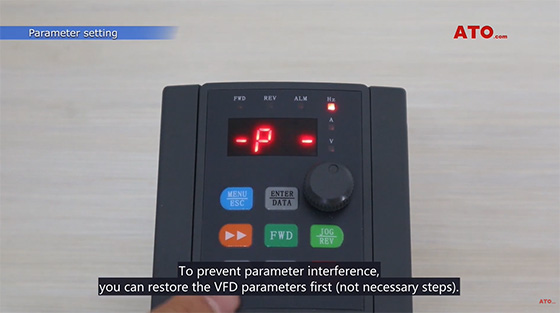 VFD parameter interference
