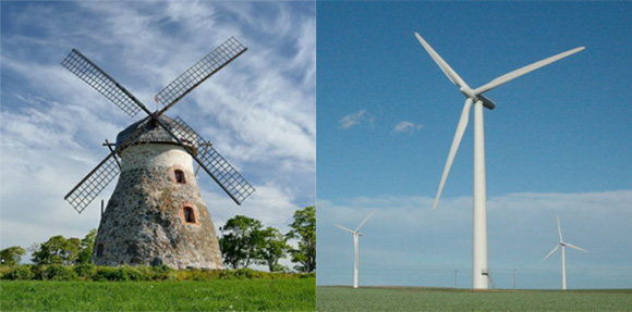 Wind turbine and windmill
