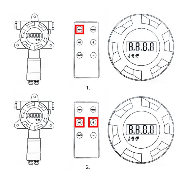 Zero calibration of fixed gas detector