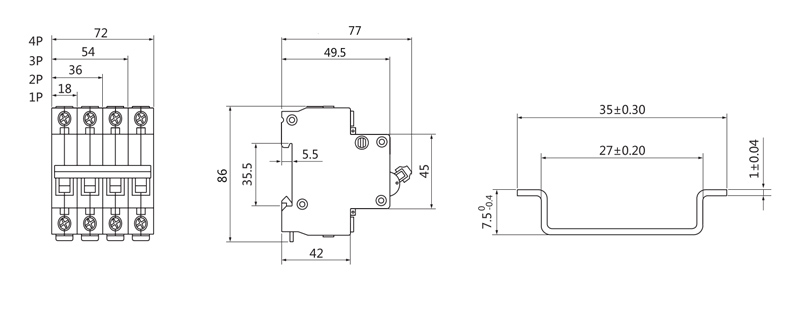 50A 2 pole 6kA Miniature Circuit Breaker | ATO.com