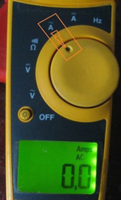Select gear of clamp meter