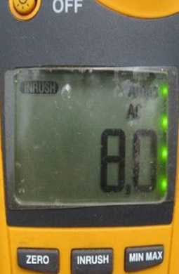 Clamp meter display