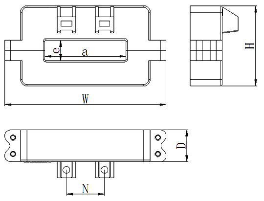 DC current sensor 400A/1000A/2000A/10000A to 20000A dimension