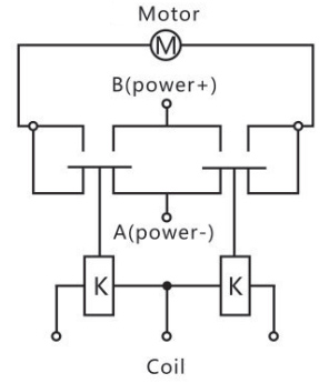 dc reversing contactor circuit diagram