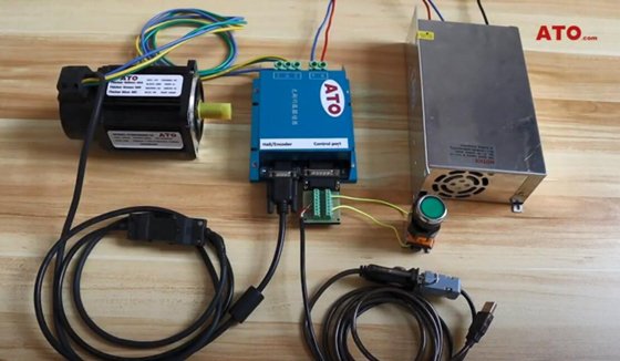 DC servo motor wiring