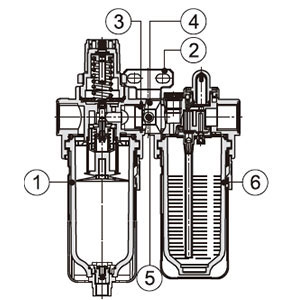 Details of 1/2 inch Air Compressor Filter Regulator Lubricator