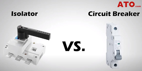Difference between isolator and circuit breaker