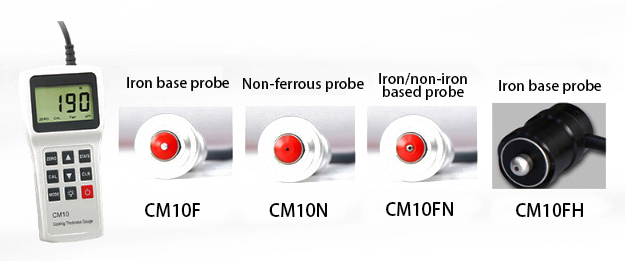 Different probes of hand-held coating thickness gauge