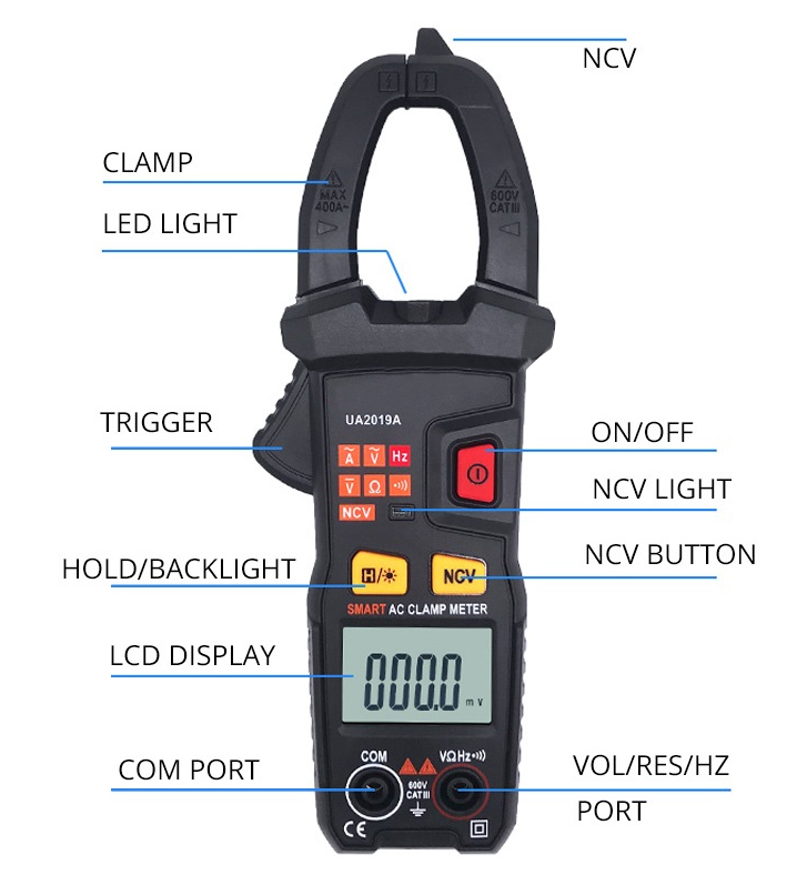 Digital Clamp Meter,AC Current 400A Details