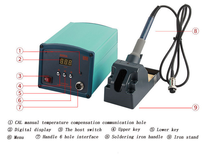 Soldering Occus ST-2080D 80W Power: 150W, Plug Type: AU ST-2150D 150W 220V Digital LCD Display Temperature Adjustable Soldering Iron 