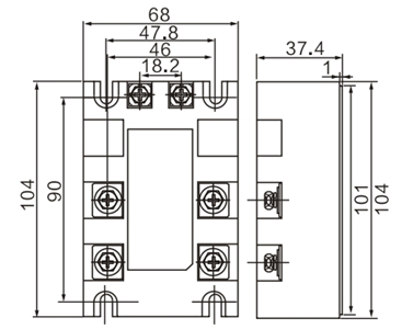Dimension Drawing of Voltage Regulator Module High Pressure Enhanced Type
