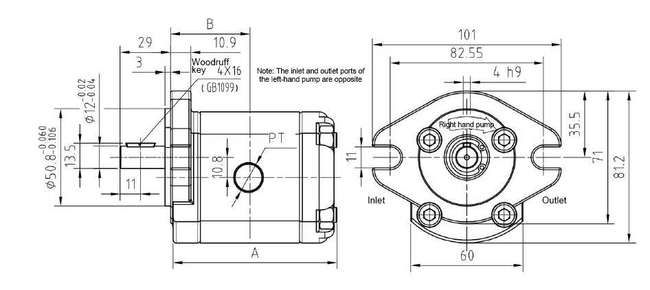 Magister Hydraulics Hydraulic Gear Pump – 3-12 GPM, 5/8 Keyed Shaft, CCW, SAE A-2 Bolts, Cast Iron