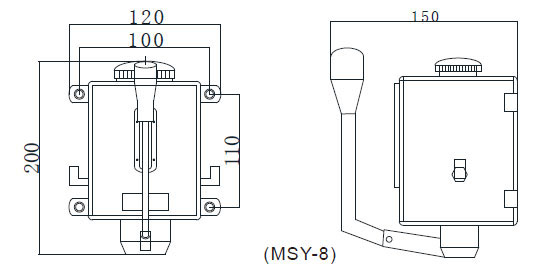 Dimensions of 800ml Hand Operated Oil Lubrication Pump