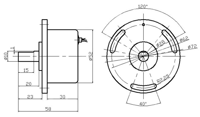 Dimensions of Angle Sensor 0-10V/ 0-5V