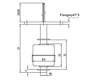Dimensions of Stainless Steel Magnetic Float Level Switch