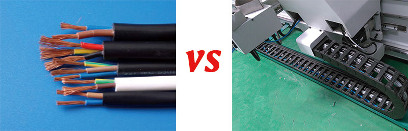 Drag chian vs ordinary cable