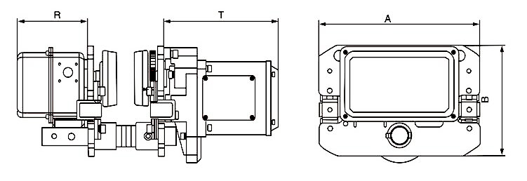 Electric beam trolley dimensions