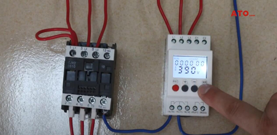 Enter parameter in monitoring relay