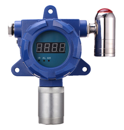 Fixed gas detector with alarm