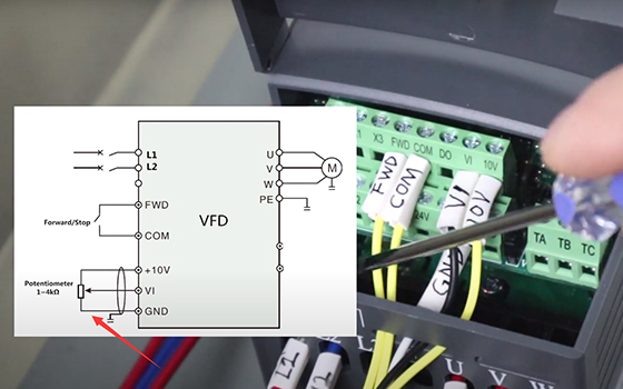 How to Control VFD Frequency with a Speed Potentiometer
