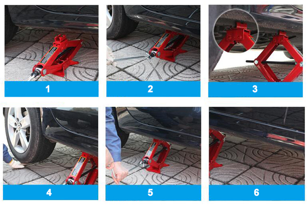 how to use a manual car scissor jack?