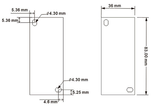Installation Dimensions of DPDT 12/24/220V Electromagnetic Relay