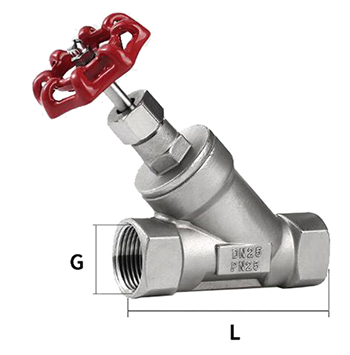 Manual angle seat valve dimension