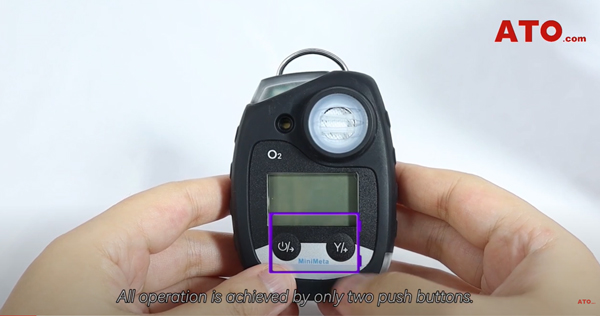 Mini portable gas detector two buttons