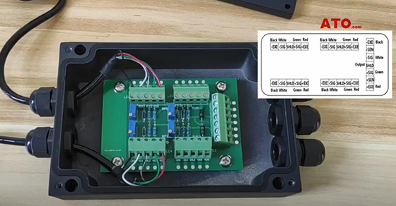 Open the load cell junction box