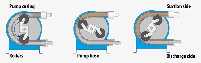 Peristaltic pump working principle