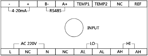 Digital pH/ORP meter wiring diagram