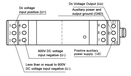 10mV-1000V DC voltage sensor wiring