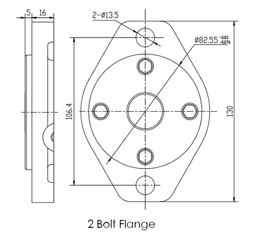 2 bolt flange hydraulic orbital motor