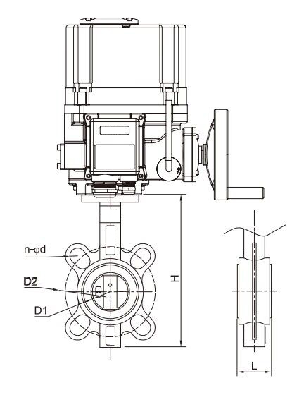 2 inch stainless steel butterfly valve, explosion proof