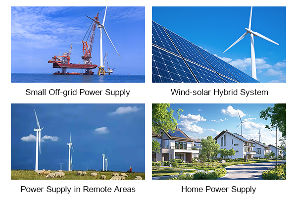 Application of 2000w horizontal axis wind turbine