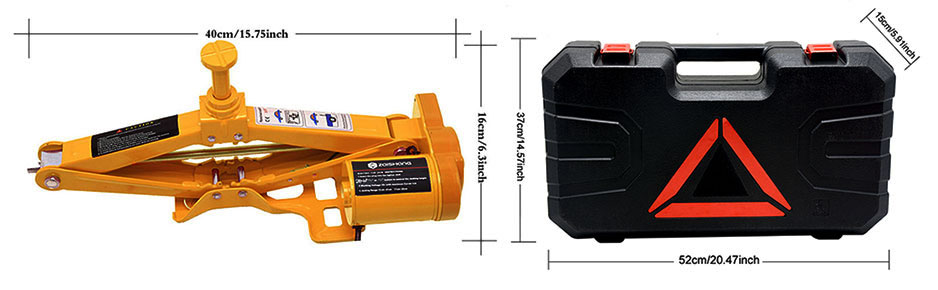 3 in 1 electric jack dimensions