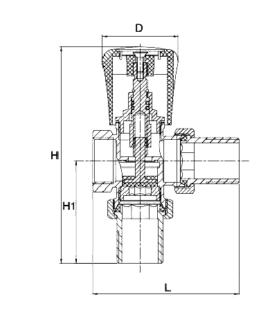 3 way temperature control valve dimension
