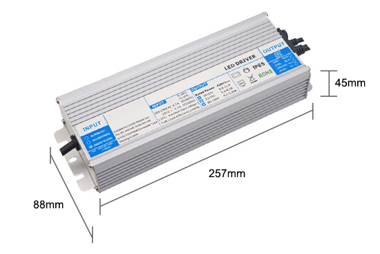 400W LED driver dimension