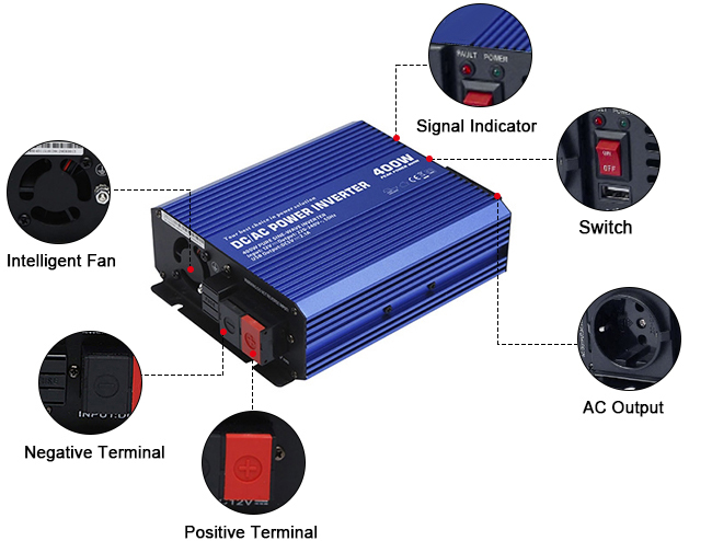 400w pure sine wave power inverter