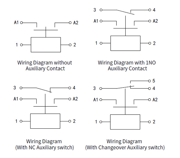 500A high voltage DC contactor wiring diagram