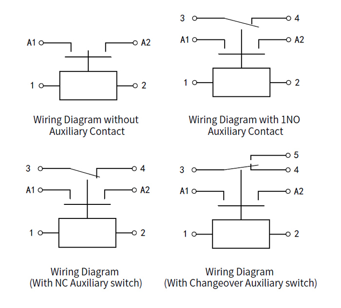 600A high voltage DC contactor wiring diagram