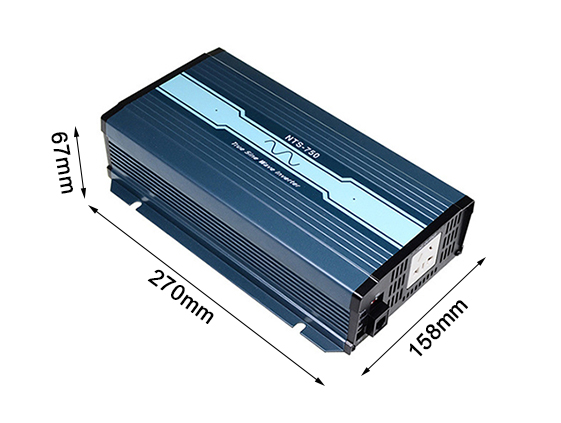 Dimension of 750w pure sine wave power inverter