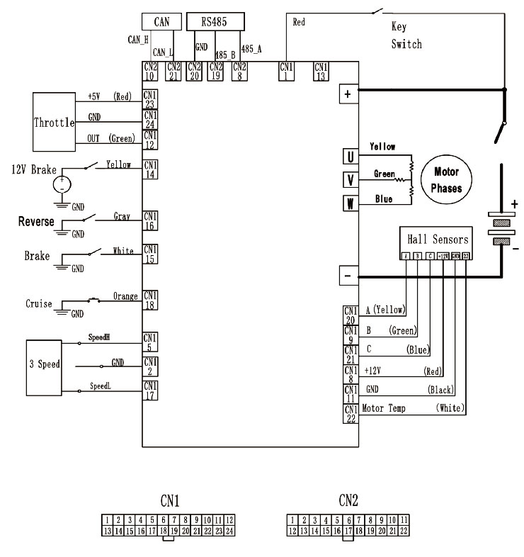 Wiring diagram without dc contactor