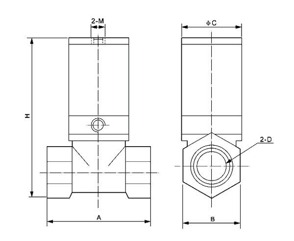 Air control valve dimension