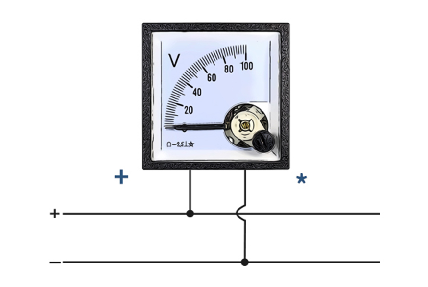 Analog dc voltmeter wiring diagram