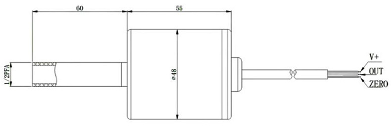 Anti-corrosion pressure transmitter dimension