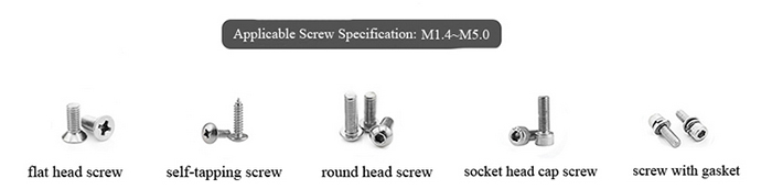 Applicable screw specification