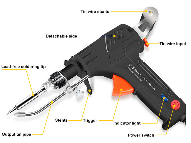 Automatic soldering gun details