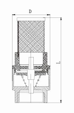 Brass foot valve dimension